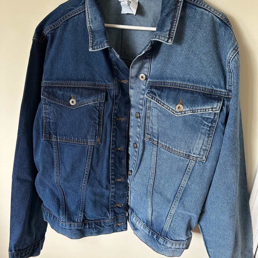 Collusion Spliced Wash Denim Jacket XL